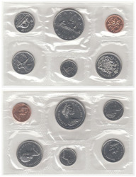 Канада. Набор монет 1975 год. Официальный годовой набор. (6 штук)