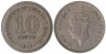  Малайя. 10 центов 1948 год. Король Георг VI. 