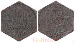 Германия. Бад-Заульгау. 10 пфеннигов 1918 год. Нотгельд.