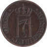  Норвегия. 1 эре 1911 год. Король Хокон VII. 