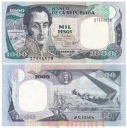 Бона. Колумбия 1000 песо 1995 год. Симон Боливар.P-438a.3. (XF)