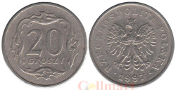 Польша. 20 грошей 1997 год. Герб.