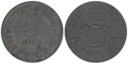 Германия. Пегниц. 5 пфеннигов 1917 год. Нотгельд.