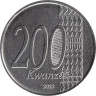  Ангола. 200 кванз 2022 год. 20 лет миру и национальному примирению. 