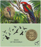  Остров Сан-Феликс. 1 доллар 2021 год. Попугай Красный ара. (в открытке) 