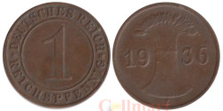 Веймарская республика. 1 рейхспфенниг 1936 год. (E)