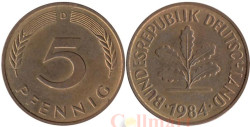 ФРГ. 5 пфеннигов 1984 год. (D)