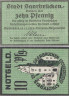  Бона. Германия. Саарбрюккен 10 пфеннигов 1919 год. Нотгельд. (XF) 