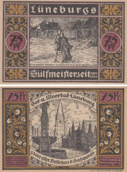 Бона. Германия. Люнебург 75 пфеннигов 1921 год (вариант 2). Нотгельд. (XF)