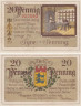  Бона. Германия (Дания). Тондерн (Тённер) 20 пфеннигов 1920 год. Нотгельд. (XF) 