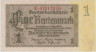  Бона. Веймарская республика 1 рентмарка 1937 год. Сноп пшеницы. P-173b.3 (XF) 