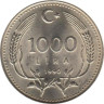  Турция. 1000 лир 1990 год. Охрана окружающей среды. 