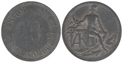 Германия. Штадтамхоф. 10 пфеннигов 1917 год. Нотгельд.
