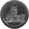  Остров Мэн. 1 крона 2005 год. Кошки - Гималайская кошка. 