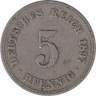  Германская империя. 5 пфеннигов 1897 год. (A) 
