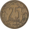  Экваториальная Африка. Камерун. 25 франков 1970 год. Африканские антилопы. 