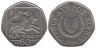  Кипр. 50 центов 1994 год. Похищение Европы Зевсом. 
