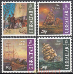 Набор марок. Гибралтар 1997 год. Корабль-призрак "Mary Celeste". (4 марки)