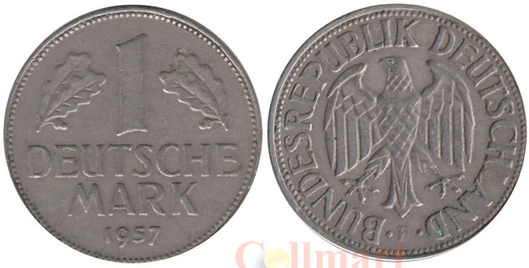  ФРГ. 1 марка 1957 год. (F) 