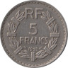  Франция. 5 франков 1935 год. Тип Лаврийё. Марианна. 