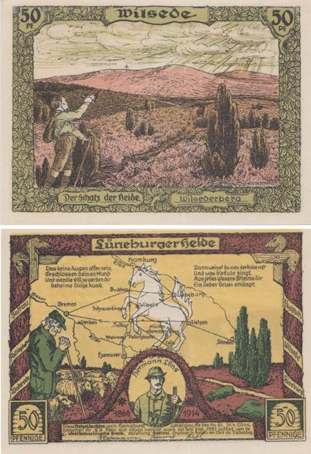  Бона. Германия. Зольтау 50 пфеннигов 1921 год. Вильзеде. Нотгельд. (XF) 