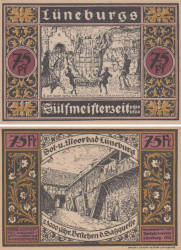 Бона. Германия. Люнебург 75 пфеннигов 1921 год (вариант 3). Нотгельд. (XF)