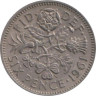  Великобритания. 6 пенсов 1961 год. 