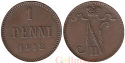 Финляндия. 1 пенни 1912 год. Николай II.