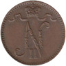  Финляндия. 1 пенни 1912 год. Николай II. 