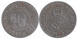 Германия. Нюртинген. 10 пфеннигов 1918 год. Нотгельд.