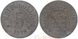 Германия. Лор-на-Майне. 5 пфеннигов 1918 год. Нотгельд.